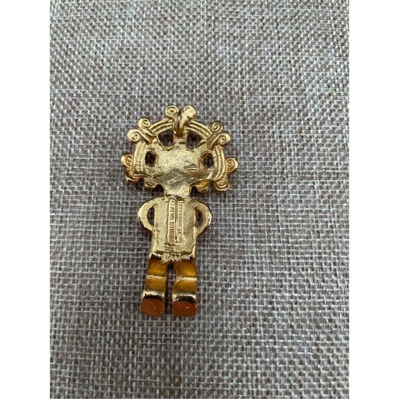 Vintage Alva Studios MAYAN Aztec Figural Brooch Pin - Picture 5 of 6